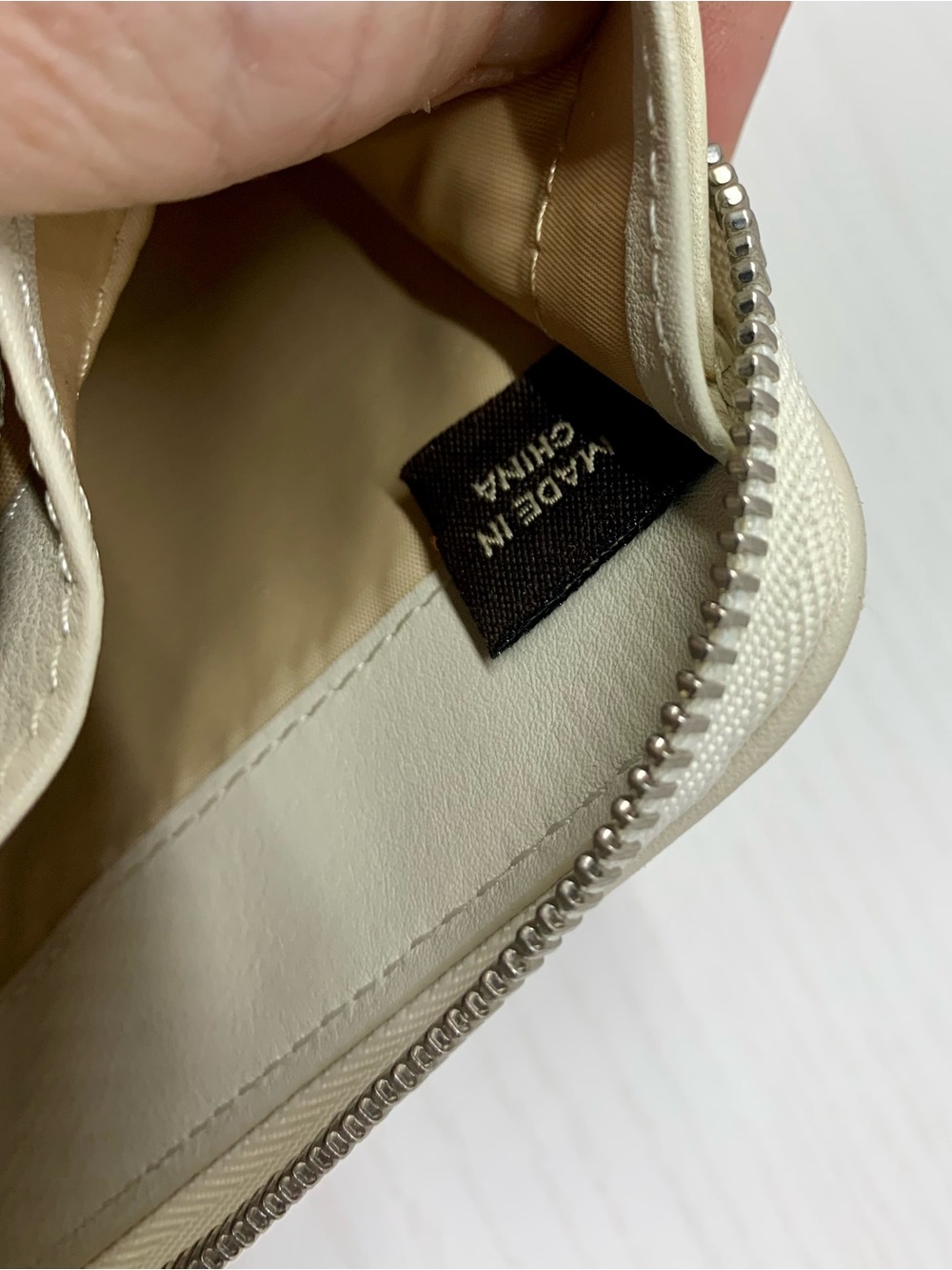 Coach Signature Zip Around Wallet Wristlet Khaki Ivory Snap Pocket - Picture 9 of 9